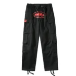 Corteiz Black Red Guerillaz Cargos