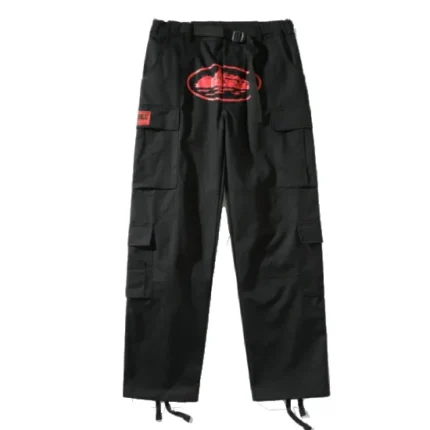 Corteiz Black Red Guerillaz Cargos