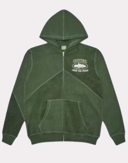 Corteiz Superior V2 Zip Hoodie Forest Green