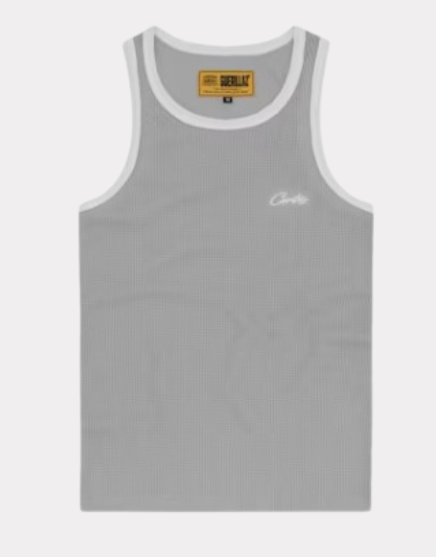 Corteiz Grey Ribbed Tank Top