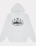 Corteiz 5 Starz Alcatraz Hoodie White