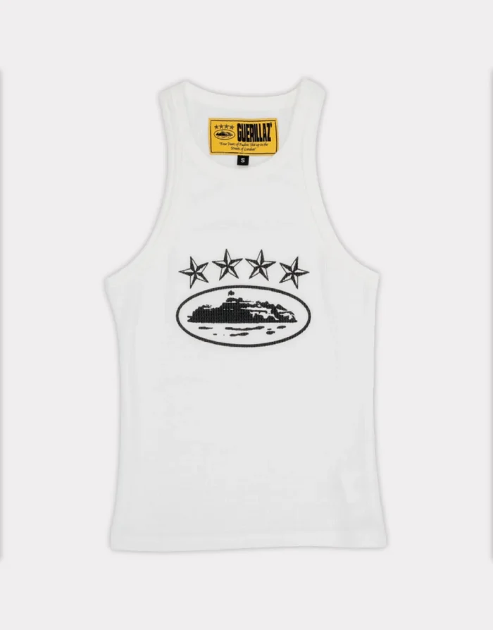 Corteiz 4Starz Alcatraz Womens Tank Top White Fast & Free Shipping