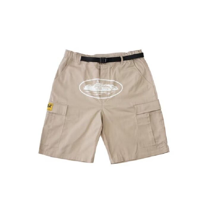 Corteiz Alcatraz Cargo Shorts Beige Fast & Free Shipping