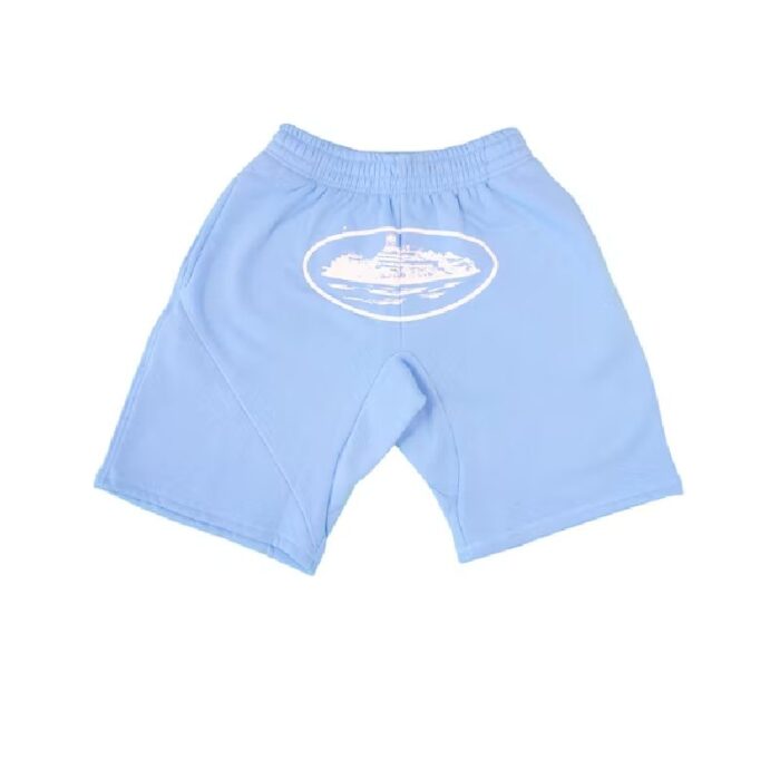 Corteiz Alcatraz Shorts Baby Blue Fast & Free Shipping