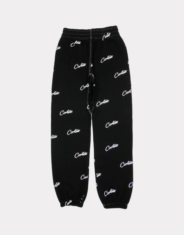 Corteiz All Over Print Joggers Black Fast & Free Shipping