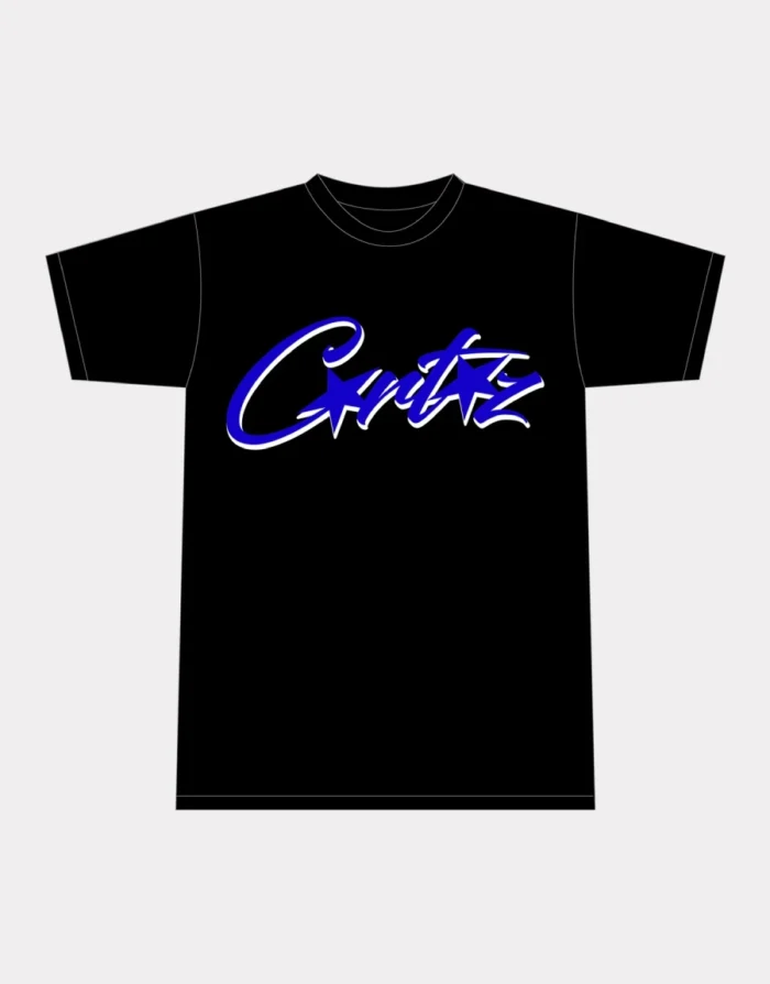 Corteiz Allstarz T-shirt Black/Blue Fast & Free Shipping