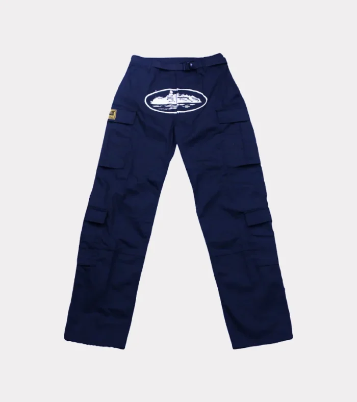 Corteiz Guerillaz* Cargo Pants Navy Fast & Free Shipping