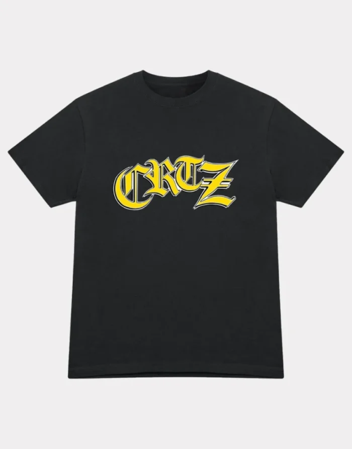 Corteiz Old English T-Shirt Black Fast & Free Shipping
