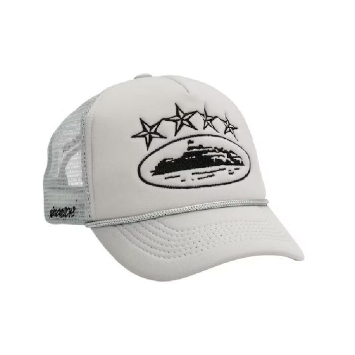 Corteiz 4Starz Alcatraz Trucker Hat Grey Fast & Free Shipping