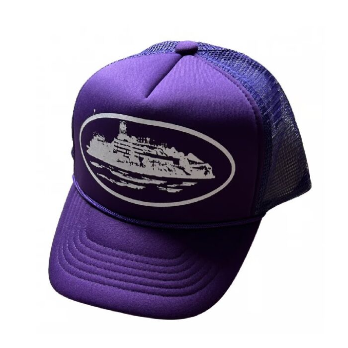 Corteiz Alcatraz Trucker Hat Purple Fast & Free Shipping