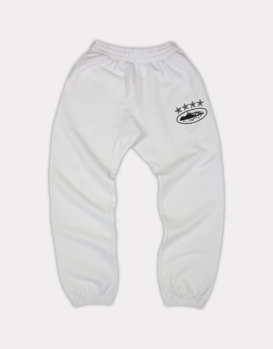 Corteiz 4Starz Alcatraz Sweatpants White 2.webp