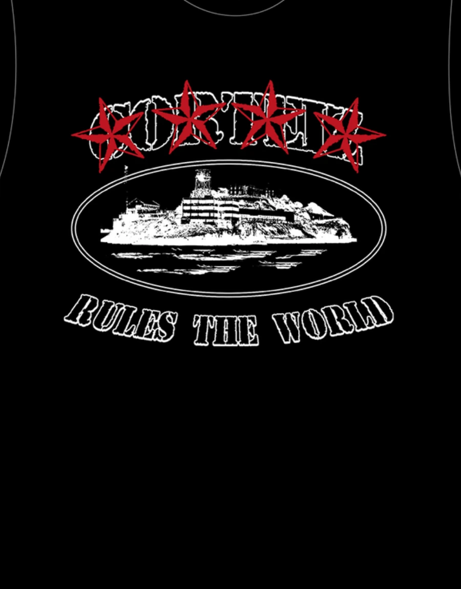 Corteiz 4Starz Alcatraz T shirt Black 2.webp