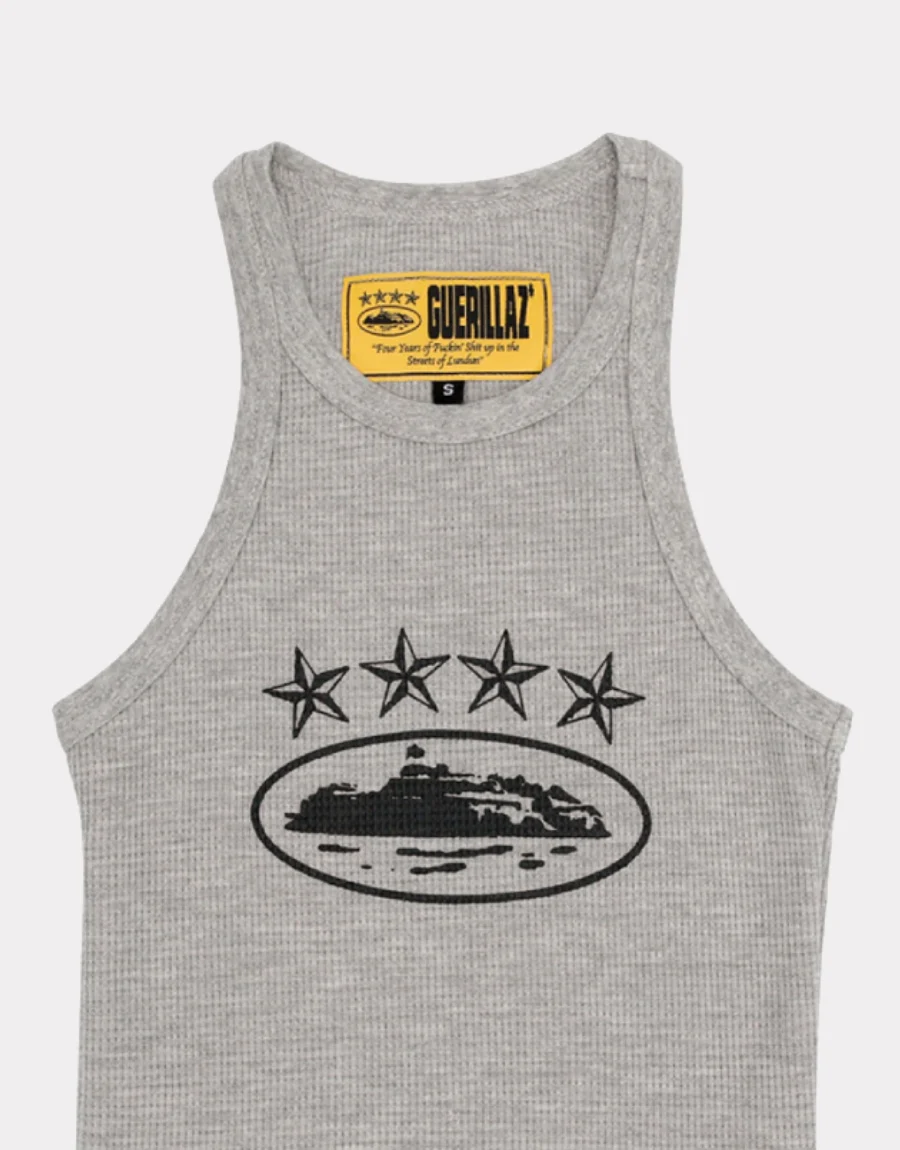 Corteiz 4Starz Alcatraz Womens Tank Top Grey 2.webp