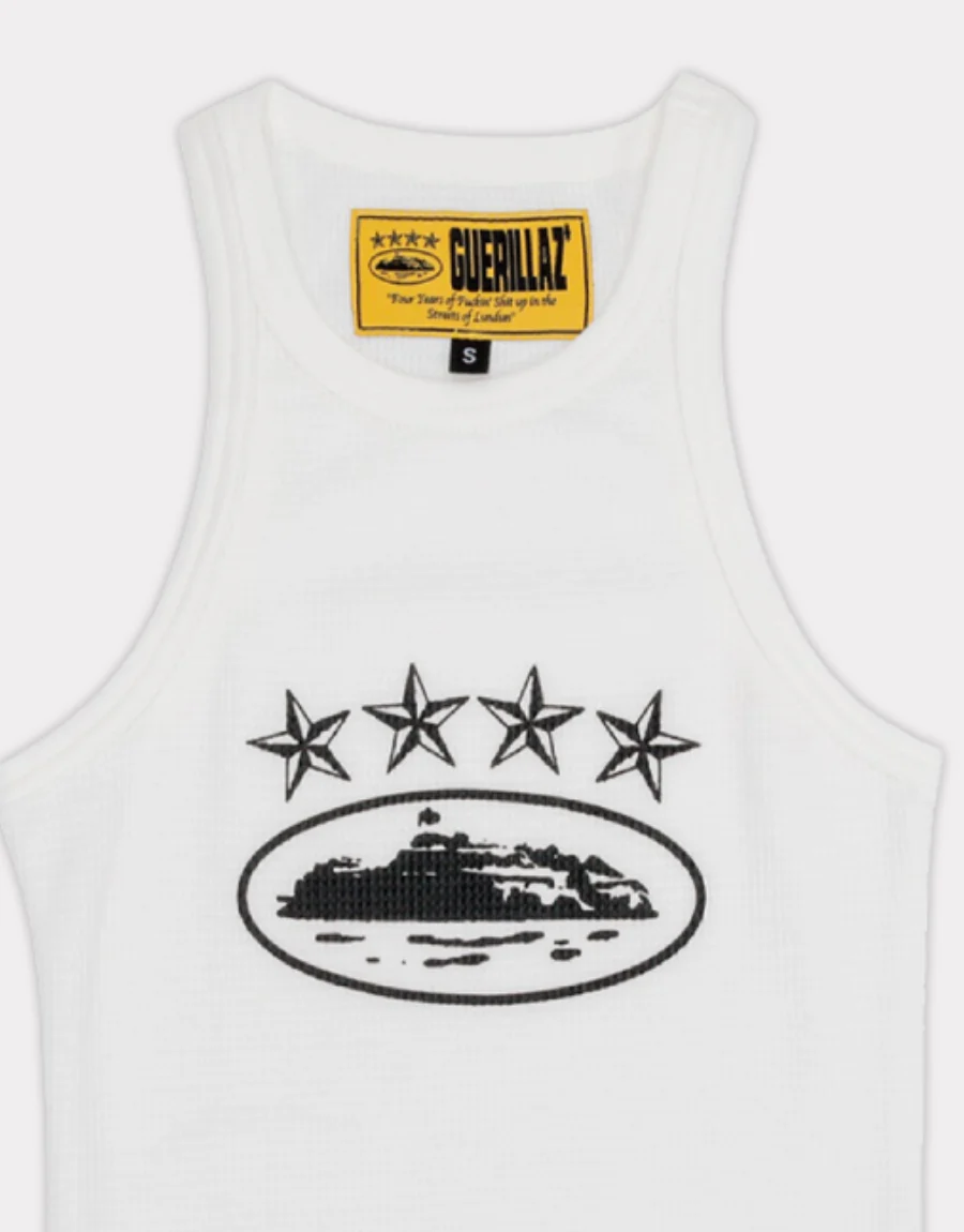 Corteiz 4Starz Alcatraz Womens Tank Top White.webp