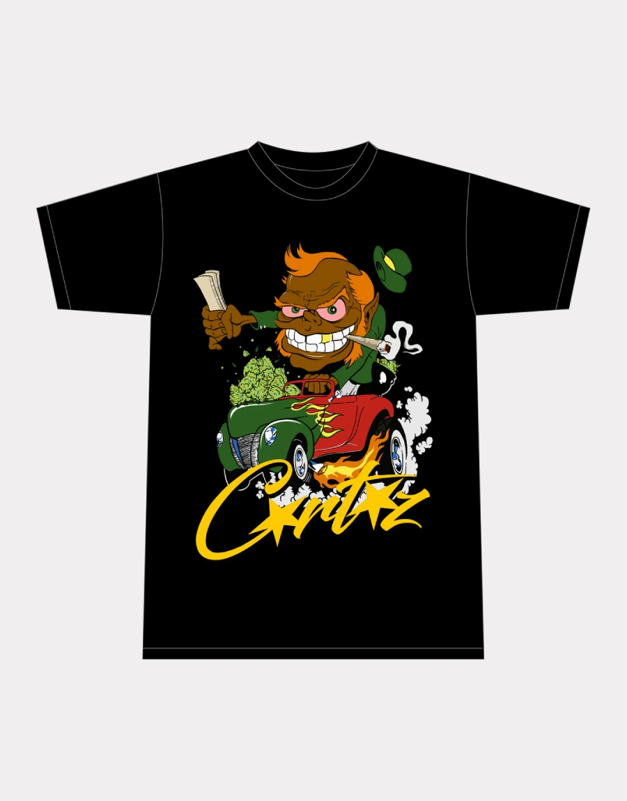 Corteiz Leprechaun 420 T shirt Black 1.webp