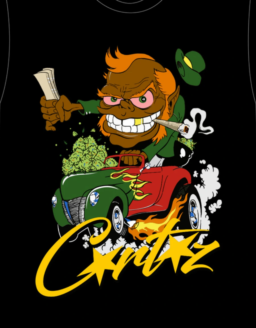 Corteiz Leprechaun 420 T shirt Black 2.webp